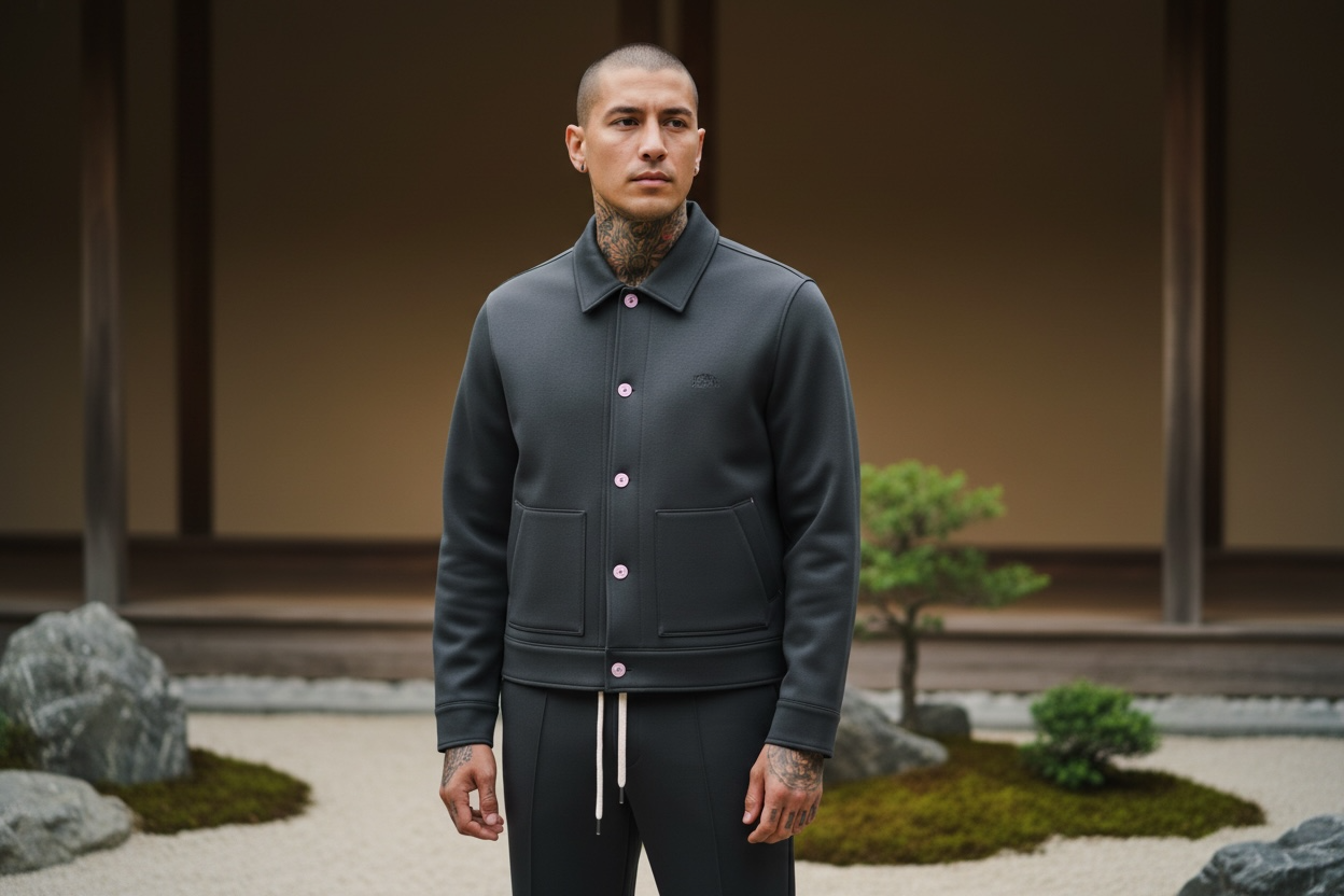 zenmob button down tech jacket