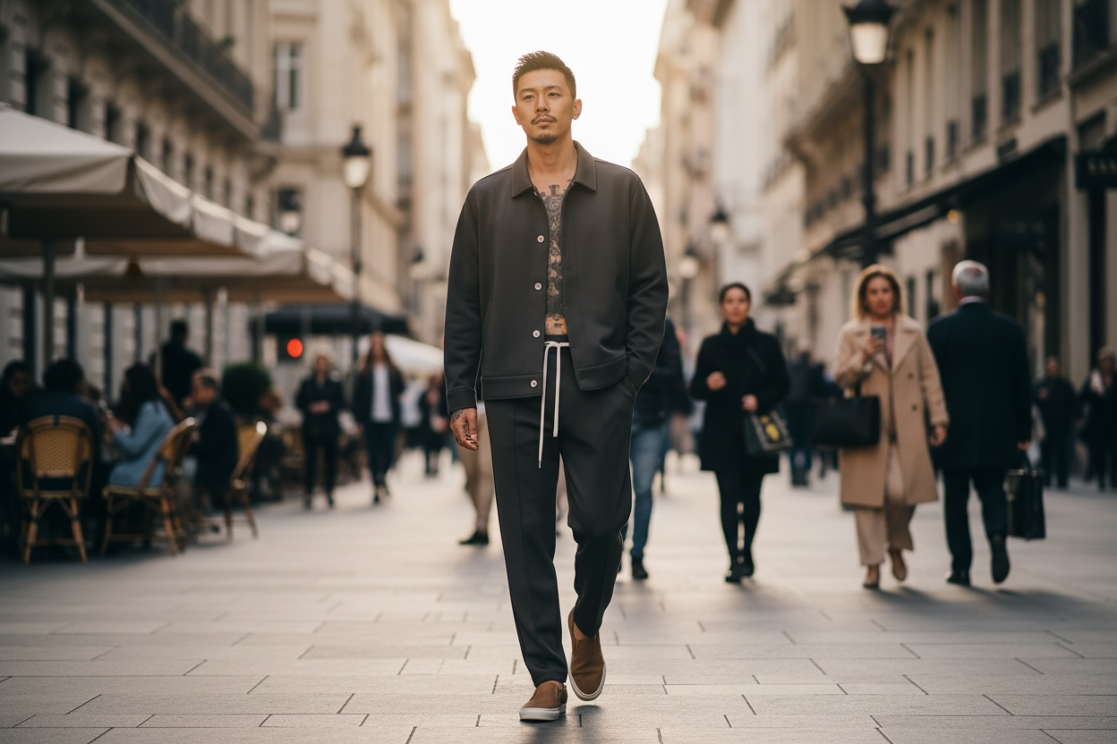 zenmob button down tech jacket